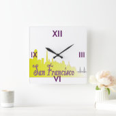 サンフランシスコ スクエア壁時計 (ホーム)