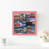 サンフランシスコ スクエア壁時計 (ホーム)