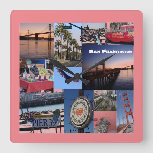 サンフランシスコ スクエア壁時計 (正面)