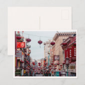 サンフランシスコ チャイナタウン 赤い提灯の街の写真 ポストカード (正面/裏面)