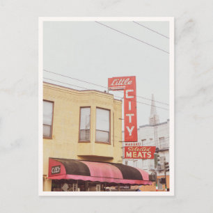 サンフランシスコ ノースビーチ Little City Meats サイン ポストカード