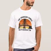 サンフランシスコ ブリッジサンセット カスタム バケーション Tシャツ (正面)