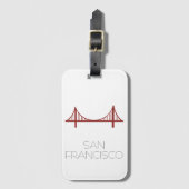 サンフランシスコ ブリッジ モダン ラゲッジタグ (正面縦)