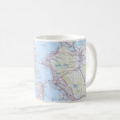 サンフランシスコ&ベイエリアの地図 コーヒーマグカップ (正面右)