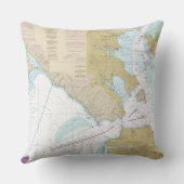 サンフランシスコ・ベイ航海のチャート クッション (裏面)