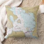 サンフランシスコ・ベイ航海のチャート クッション (ブランケット)