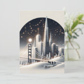 サンフランシスコ ミニマリスト エレガンス - シック ウィンター シーズンカード (スタンド正面)