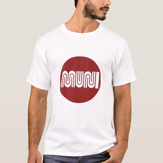 サンフランシスコ・ムニ サークル デザイン - Tシャツ (正面)