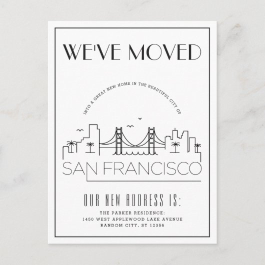 サンフランシスコ モダンデコ | 住所変更のお知らせ 案内ポストカード (正面)