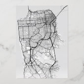 サンフランシスコ ラブ ロケーター | 結婚式 Save the Date 箔招待状 (裏面)