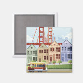 サンフランシスコ |レディース絵を描ズ マグネット (正面/裏面)