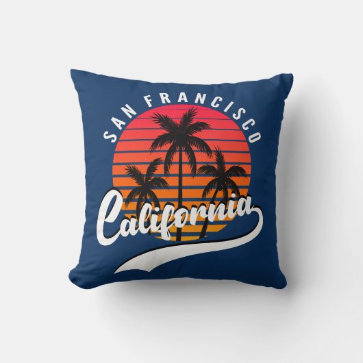 サンフランシスコ レトロ サンセット クッション (正面)