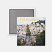 サンフランシスコ，ロンバード通り マグネット (正面/裏面)