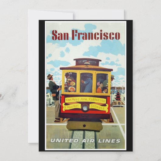 サンフランシスコ・ヴィンテージ旅行ポスター カード (正面)