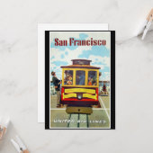 サンフランシスコ・ヴィンテージ旅行ポスター カード (正面/裏面インサイチュ)