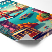 サンフランシスコ，世界の都市，ヴィンテージスタイル ポスター (角)