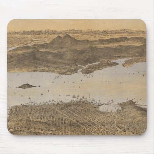 サンフランシスコ、周辺国 マウスパッド (正面)