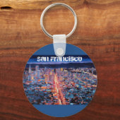 サンフランシスコ – 市場通りナイトからツインピーク キーホルダー (正面)