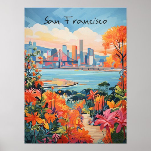 サンフランシスコ 旅行 都市 絵画 美観 ポスター (正面)
