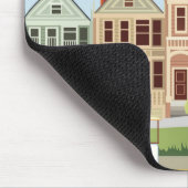 サンフランシスコ|色彩の鮮やかな女性 マウスパッド (コーナー)