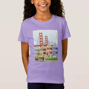 サンフランシスコ 色彩の鮮やかな女性 Tシャツ
