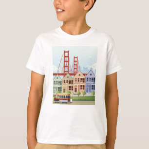 サンフランシスコ 色彩の鮮やかな女性 Tシャツ