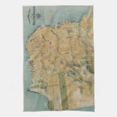 サンフランシスコ(1915年)のヴィンテージの地図 キッチンタオル (縦)