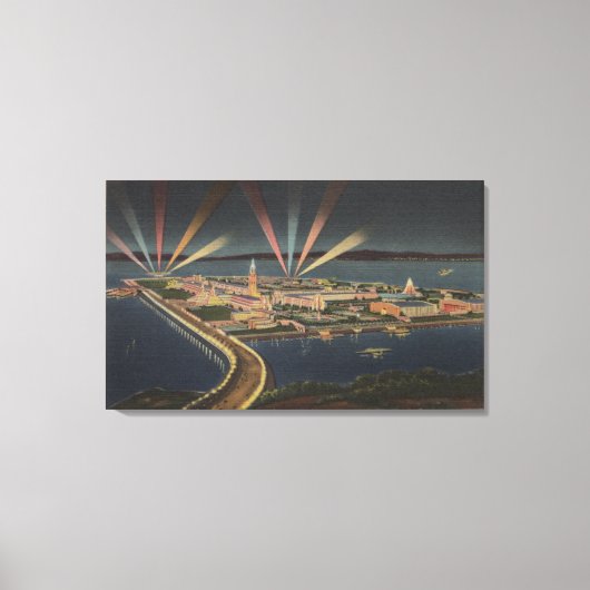 サンフランシスコ、CATreure Island at Intl Expo キャンバスプリント (正面)