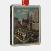 サンフランシスコ、CAUnionの正方形の眺め メタルオーナメント (右)