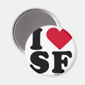 サンフランシスコ – "I LOVE SF" "I LOVE SAN FRANCISCO" マグネット (正面/裏面)