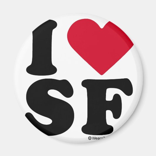 サンフランシスコ – "I LOVE SF" "I LOVE SAN FRANCISCO" マグネット (正面)