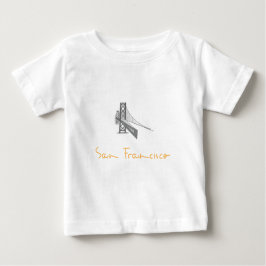 サンフランシスコCAゴールデンゲートブリッジ ベビーTシャツ