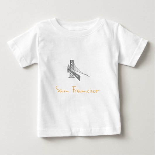 サンフランシスコCAゴールデンゲートブリッジ ベビーTシャツ (正面)