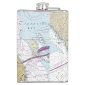 サンフランシスコCA緯度航海の経度 フラスク (裏面)