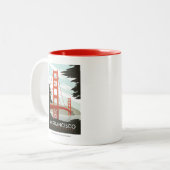 サンフランシスコCA – ゴールデンゲートブリッジ ツートーンマグカップ (正面左)