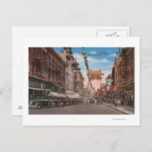 サンフランシスコCAView of Chinatownメイン通り ポストカード (正面/裏面)