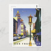 サンフランシスコChinatownヴィンテージ旅行はがき ポストカード (正面/裏面)