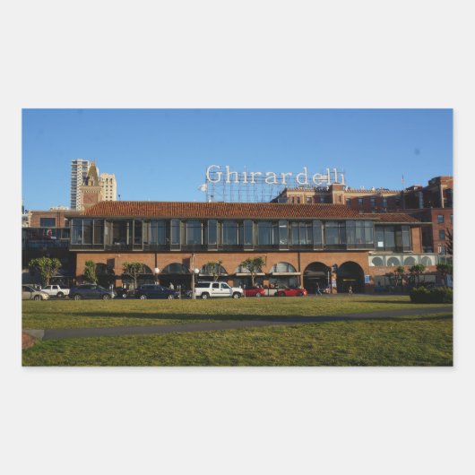 サンフランシスコGhirardelliスクエア#2スタンプ 長方形シール (正面)