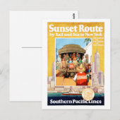 サンフランシスコLAニューヨークヴィンテージ旅行ポスター ポストカード (正面/裏面)