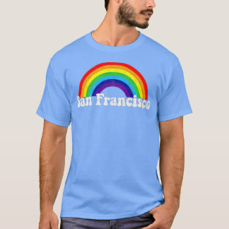 サンフランシスコLGBQゲイプライドレインボープレミアム Tシャツ