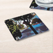 サンフランシスコNobの丘の紙のコースター スクエアペーパーコースター (アングル)