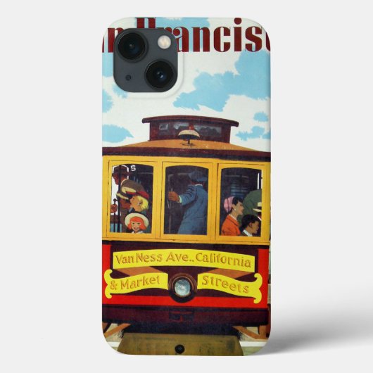 サンフランシスコUSAヴィンテージトラベルケース Case-Mate iPhoneケース (裏面)
