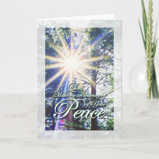 サンフランシス祈りの言葉ピース カード (正面)