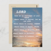 サンフランシス祈りの言葉葉書 ポストカード (正面/裏面)