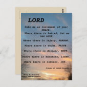 サンフランシス祈りの言葉葉書 ポストカード (正面/裏面)