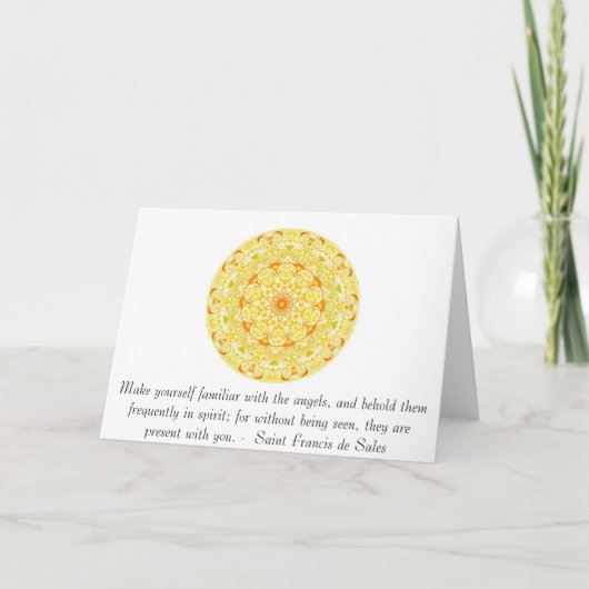 サンフランシス・デ・セールス引用文について天使 カード (正面)
