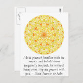 サンフランシス・デ・セールス引用文について天使 ポストカード (正面/裏面)