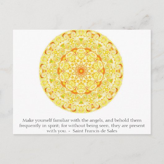 サンフランシス・デ・セールス引用文について天使 ポストカード (正面)