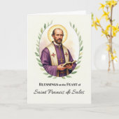 サンフランシス・デ・セールス祭恵み カード (黄色い花)