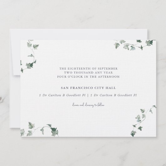 サンフランシ図解入りの、写真付きのス結婚コ 招待状 (裏面)